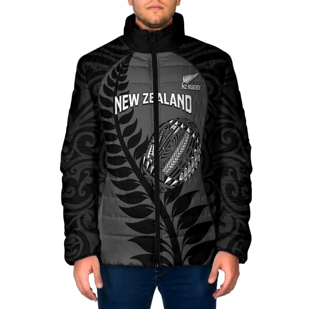 Custom New Zealand Silver Fern Rugby 2025 Padded Jacket Go Champions Aotearoa Maori Black - Aussie Hoodie