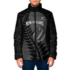 Custom New Zealand Silver Fern Rugby 2025 Padded Jacket Go Champions Aotearoa Maori Black - Aussie Hoodie