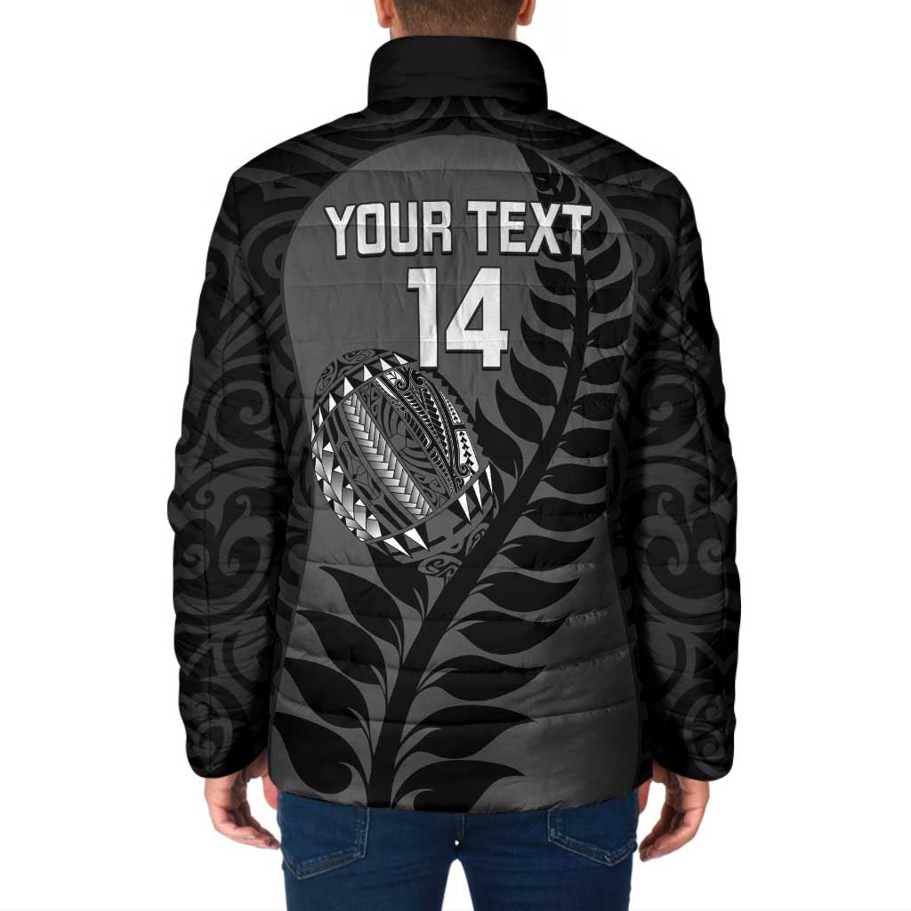 Custom New Zealand Silver Fern Rugby 2025 Padded Jacket Go Champions Aotearoa Maori Black - Aussie Hoodie