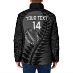 Custom New Zealand Silver Fern Rugby 2025 Padded Jacket Go Champions Aotearoa Maori Black - Aussie Hoodie