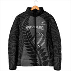 Custom New Zealand Silver Fern Rugby 2025 Padded Jacket Go Champions Aotearoa Maori Black - Aussie Hoodie