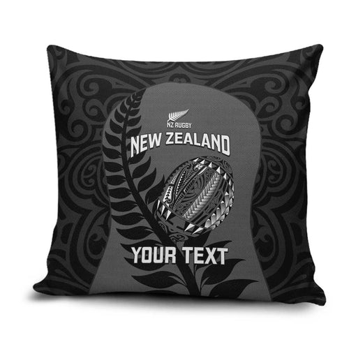 Custom New Zealand Silver Fern Rugby 2025 Pillow Cover Go Champions Aotearoa Maori Black - Aussie Hoodie