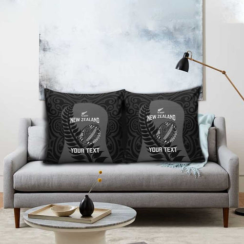 Custom New Zealand Silver Fern Rugby 2025 Pillow Cover Go Champions Aotearoa Maori Black - Aussie Hoodie