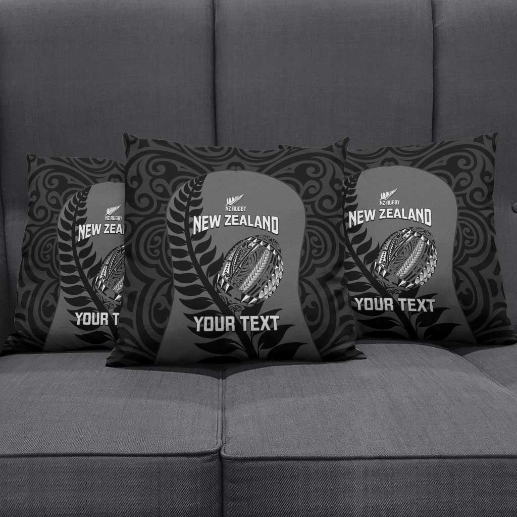 Custom New Zealand Silver Fern Rugby 2025 Pillow Cover Go Champions Aotearoa Maori Black - Aussie Hoodie