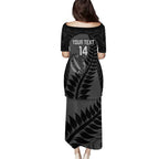 Custom New Zealand Silver Fern Rugby 2025 Puletasi Go Champions Aotearoa Maori Black