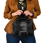 Custom New Zealand Silver Fern Rugby 2025 Shoulder Handbag Go Champions Aotearoa Maori Black