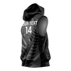 Custom New Zealand Silver Fern Rugby 2025 Sleeveless Hoodie Go Champions Aotearoa Maori Black - Aussie Hoodie