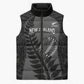 Custom New Zealand Silver Fern Rugby 2025 Sleeveless Puffer Jacket Go Champions Aotearoa Maori Black - Aussie Hoodie
