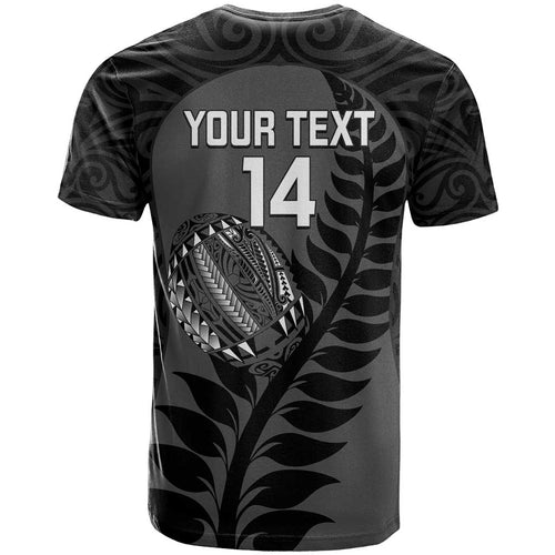 Custom New Zealand Silver Fern Rugby 2025 T Shirt Go Champions Aotearoa Maori Black