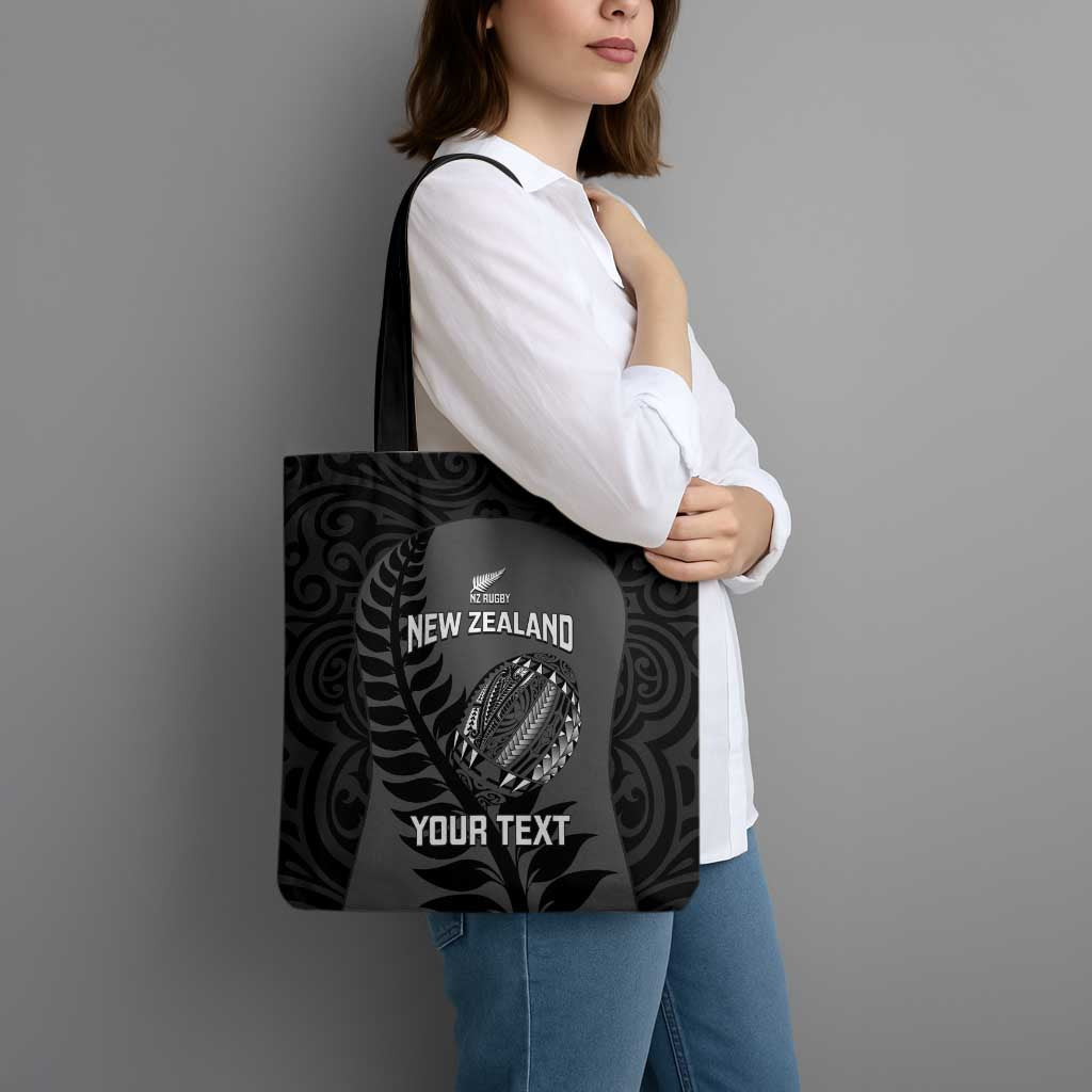 Custom New Zealand Silver Fern Rugby 2025 Tote Bag Go Champions Aotearoa Maori Black - Aussie Hoodie