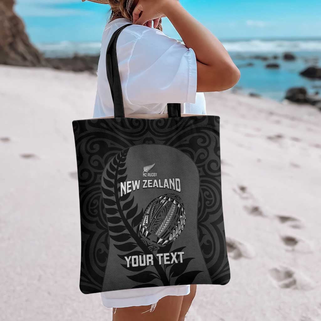 Custom New Zealand Silver Fern Rugby 2025 Tote Bag Go Champions Aotearoa Maori Black - Aussie Hoodie