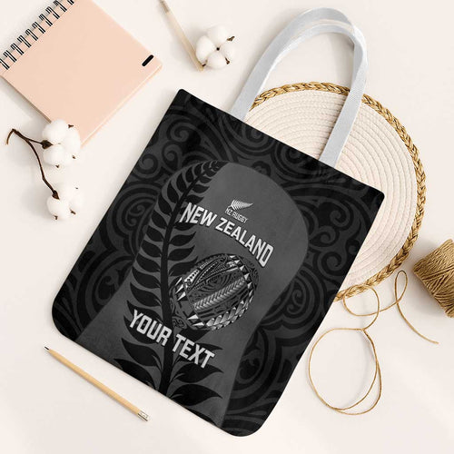 Custom New Zealand Silver Fern Rugby 2025 Tote Bag Go Champions Aotearoa Maori Black - Aussie Hoodie