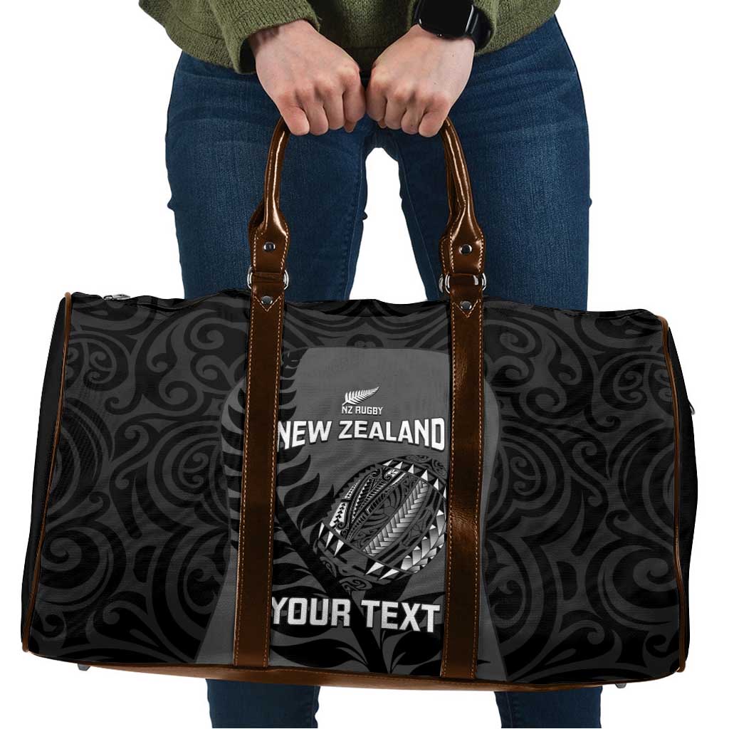 Custom New Zealand Silver Fern Rugby 2025 Travel Bag Go Champions Aotearoa Maori Black - Aussie Hoodie