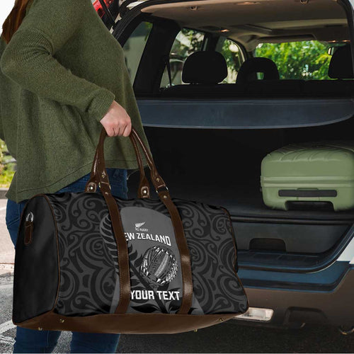 Custom New Zealand Silver Fern Rugby 2025 Travel Bag Go Champions Aotearoa Maori Black - Aussie Hoodie