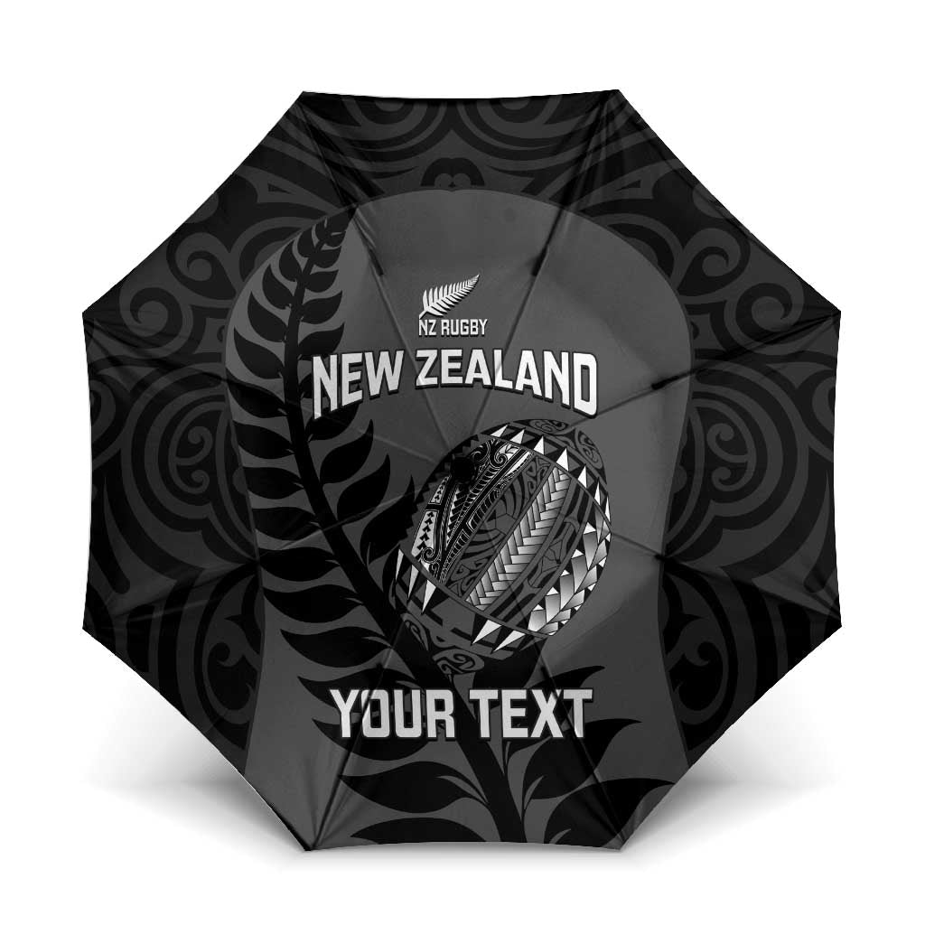 Custom New Zealand Silver Fern Rugby 2025 Umbrella Go Champions Aotearoa Maori Black - Aussie Hoodie