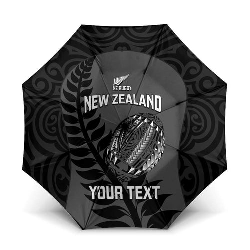Custom New Zealand Silver Fern Rugby 2025 Umbrella Go Champions Aotearoa Maori Black - Aussie Hoodie