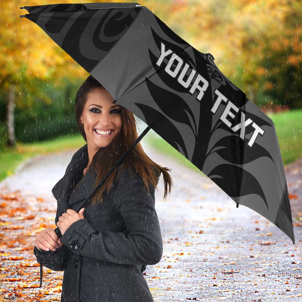 Custom New Zealand Silver Fern Rugby 2025 Umbrella Go Champions Aotearoa Maori Black - Aussie Hoodie