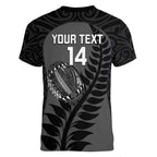 Custom New Zealand Silver Fern Rugby 2025 Women V-Neck T-Shirt Go Champions Aotearoa Maori Black