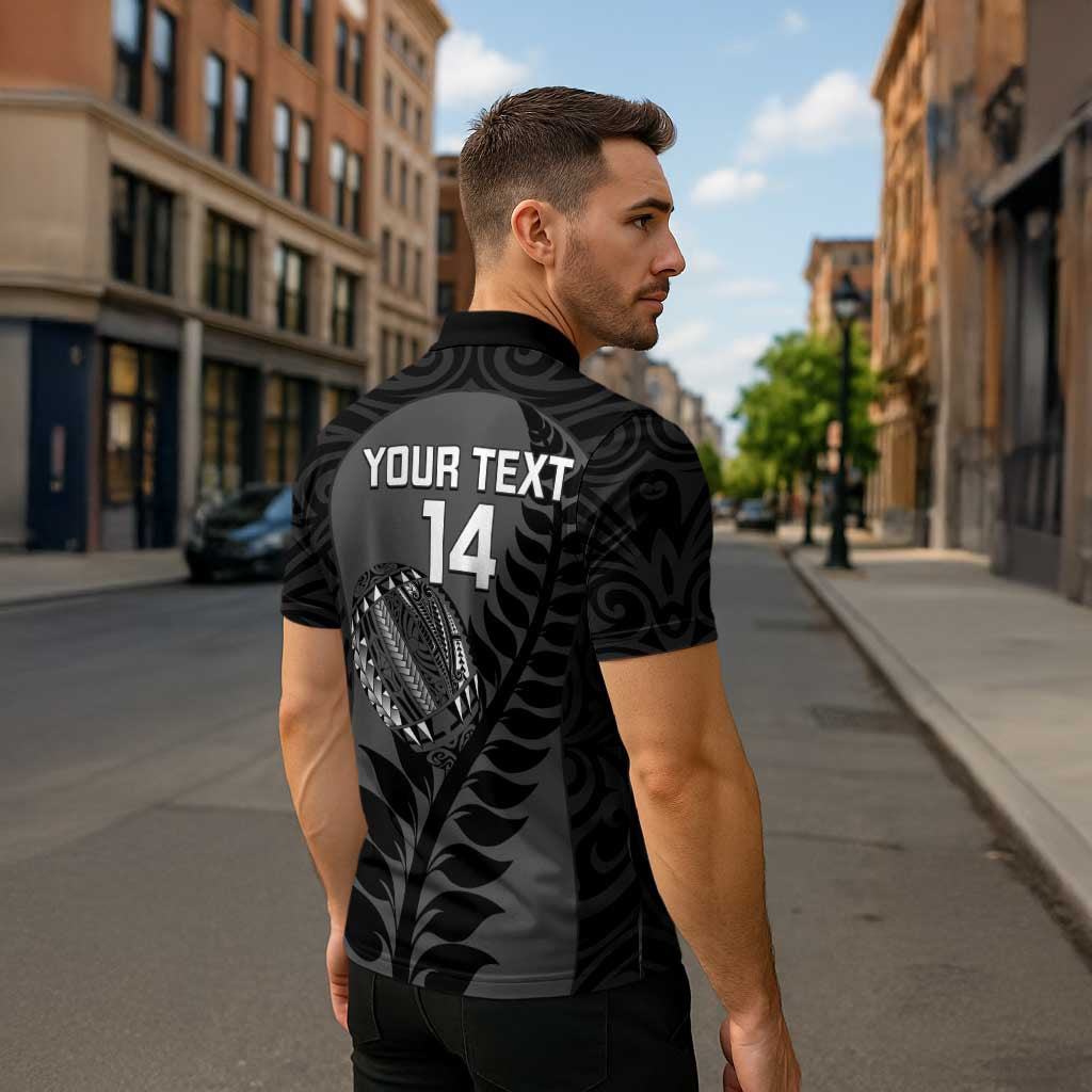 Custom New Zealand Silver Fern Rugby 2025 Zipper Polo Shirt Go Champions Aotearoa Maori Black - Aussie Hoodie