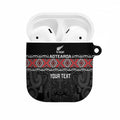 Custom New Zealand Silver Fern Rugby AirPods Case All Black Maori Taniko Pattern - Aussie Hoodie