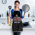 Custom New Zealand Silver Fern Rugby Apron All Black Maori Taniko Pattern - Aussie Hoodie