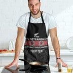 Custom New Zealand Silver Fern Rugby Apron All Black Maori Taniko Pattern - Aussie Hoodie