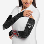 Custom New Zealand Silver Fern Rugby Arm Sleeves All Black Maori Taniko Pattern - Aussie Hoodie