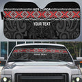 Custom New Zealand Silver Fern Rugby Auto Sun Shade All Black Maori Taniko Pattern - Aussie Hoodie