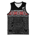 Custom New Zealand Silver Fern Rugby Basketball Jersey All Black Maori Taniko Pattern - Aussie Hoodie