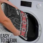 Custom New Zealand Silver Fern Rugby Bathroom Set All Black Maori Taniko Pattern - Aussie Hoodie