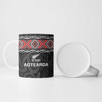 Custom New Zealand Silver Fern Rugby Ceramic Mug All Black Maori Taniko Pattern - Aussie Hoodie