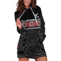 Custom New Zealand Silver Fern Rugby Hoodie Dress All Black Maori Taniko Pattern
