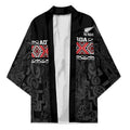 Custom New Zealand Silver Fern Rugby Kimono All Black Maori Taniko Pattern - Aussie Hoodie
