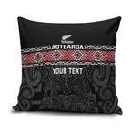 Custom New Zealand Silver Fern Rugby Pillow Cover All Black Maori Taniko Pattern - Aussie Hoodie