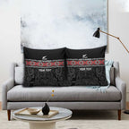 Custom New Zealand Silver Fern Rugby Pillow Cover All Black Maori Taniko Pattern - Aussie Hoodie