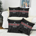 Custom New Zealand Silver Fern Rugby Pillow Cover All Black Maori Taniko Pattern - Aussie Hoodie