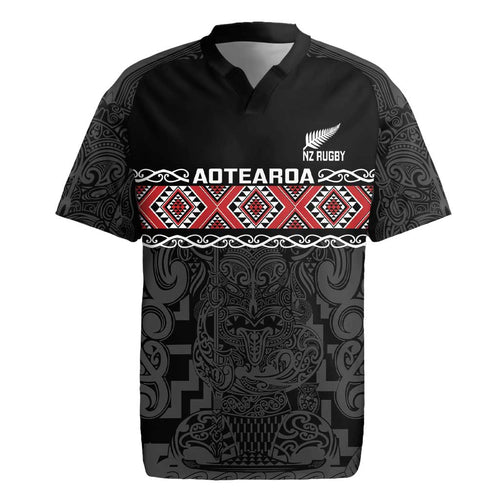Custom New Zealand Silver Fern Rugby Rugby Jersey All Black Maori Taniko Pattern