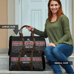 Custom New Zealand Silver Fern Rugby Travel Bag All Black Maori Taniko Pattern - Aussie Hoodie