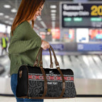 Custom New Zealand Silver Fern Rugby Travel Bag All Black Maori Taniko Pattern - Aussie Hoodie