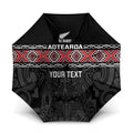 Custom New Zealand Silver Fern Rugby Umbrella All Black Maori Taniko Pattern - Aussie Hoodie