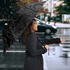 Custom New Zealand Silver Fern Rugby Umbrella All Black Maori Taniko Pattern - Aussie Hoodie