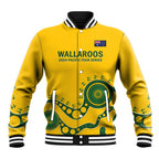 Custom Australia Rugby Baseball Jacket Go Wallaroos 2024 Pacific Aboriginal Art