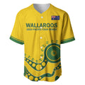 Custom Australia Rugby Baseball Jersey Go Wallaroos 2024 Pacific Aboriginal Art