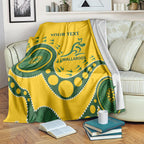 Custom Australia Rugby Blanket Go Wallaroos 2024 Pacific Aboriginal Art