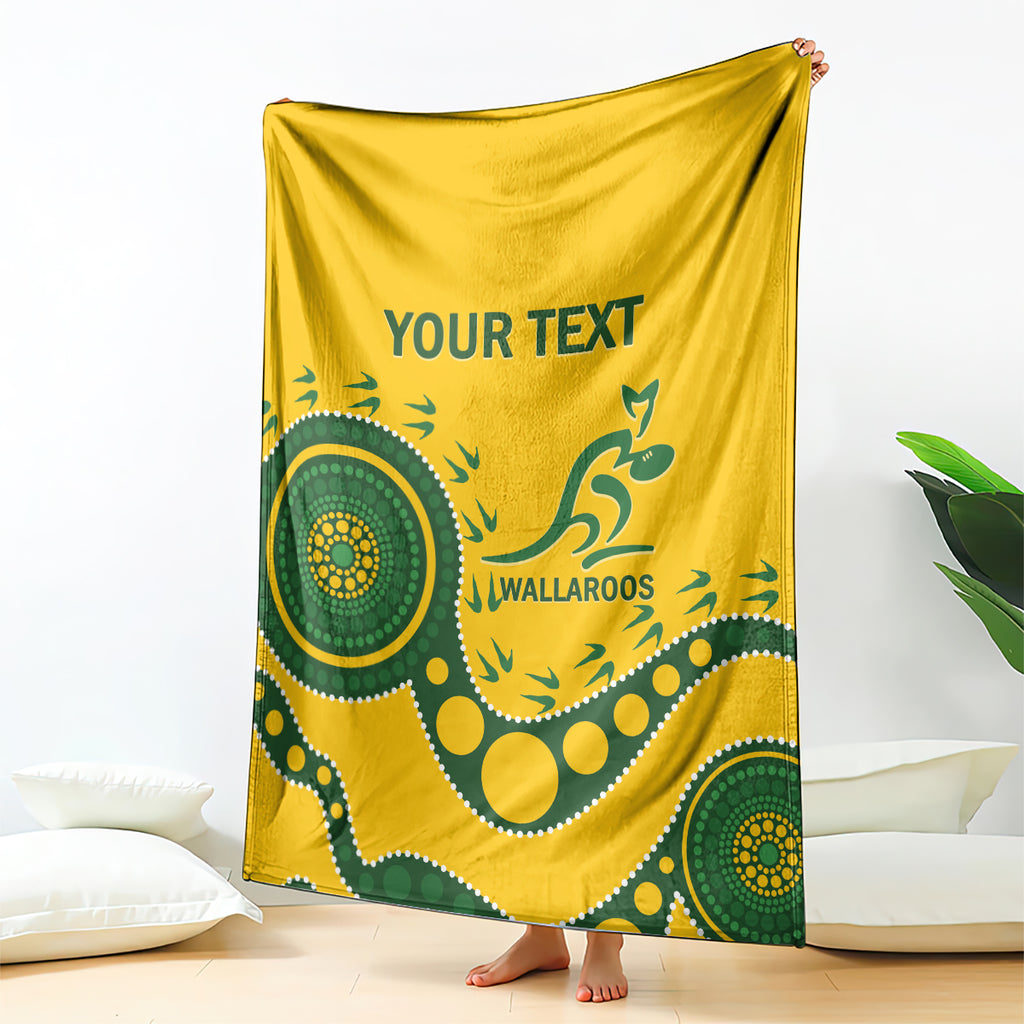 Custom Australia Rugby Blanket Go Wallaroos 2024 Pacific Aboriginal Art