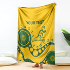Custom Australia Rugby Blanket Go Wallaroos 2024 Pacific Aboriginal Art