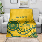 Custom Australia Rugby Blanket Go Wallaroos 2024 Pacific Aboriginal Art
