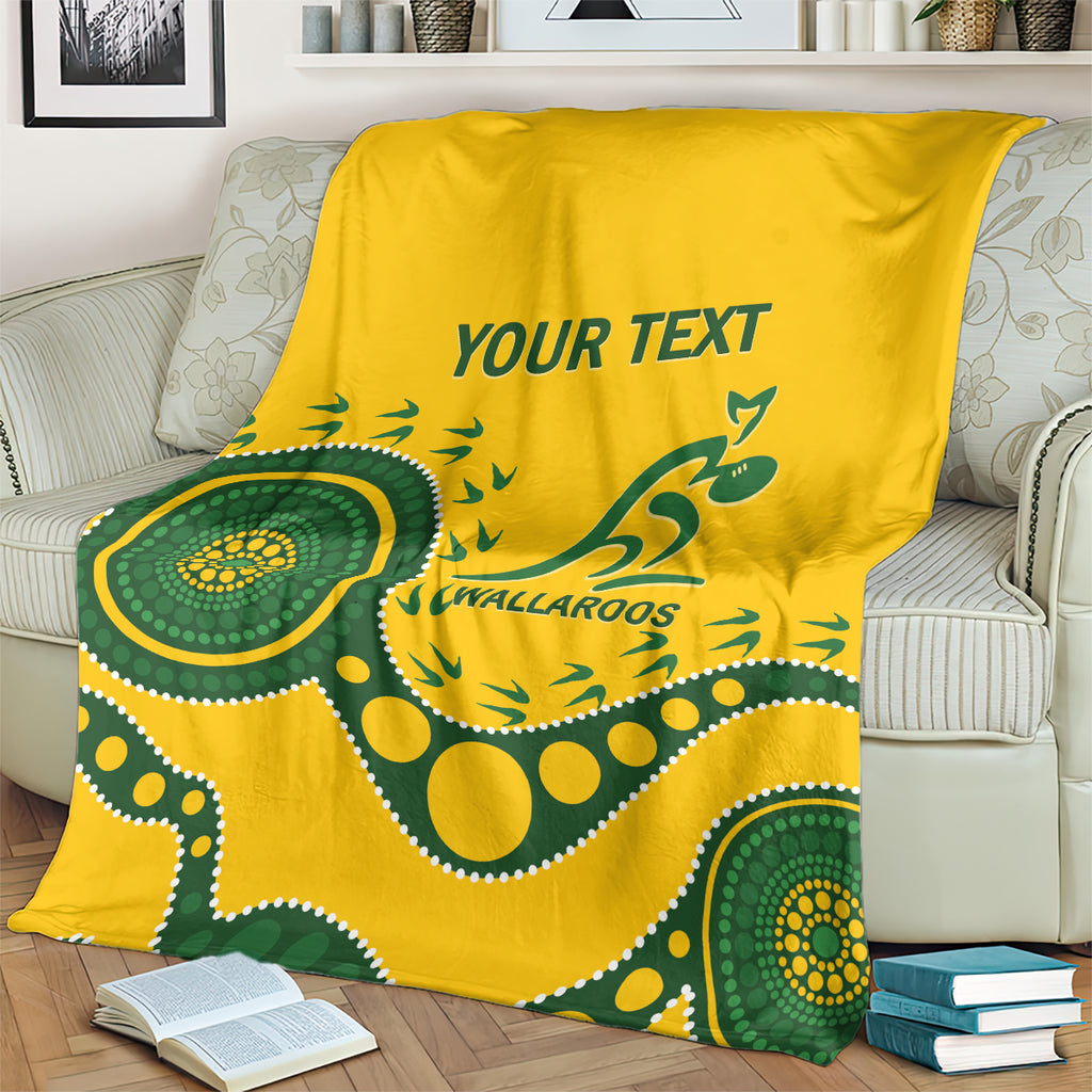 Custom Australia Rugby Blanket Go Wallaroos 2024 Pacific Aboriginal Art