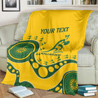 Custom Australia Rugby Blanket Go Wallaroos 2024 Pacific Aboriginal Art