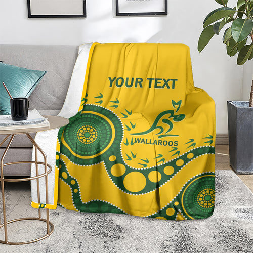 Custom Australia Rugby Blanket Go Wallaroos 2024 Pacific Aboriginal Art